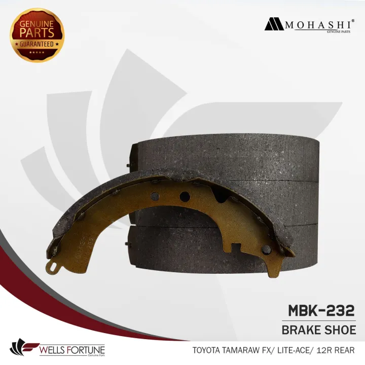 TOYOTA TAMARAW FX / LITE-ACE 12R REAR MOHASHI BRAKE SHOE (4 PCS)
