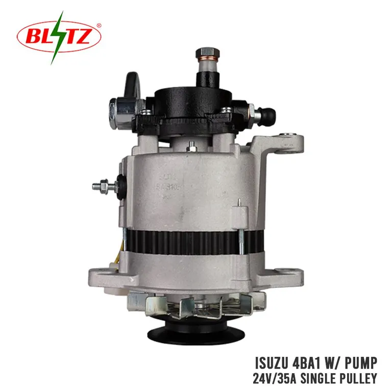 ISUZU 4BA1 ALTERNATOR ASSEMBLY WITH PUMP 24V / 35A SINGLE PULLEY BLITZ