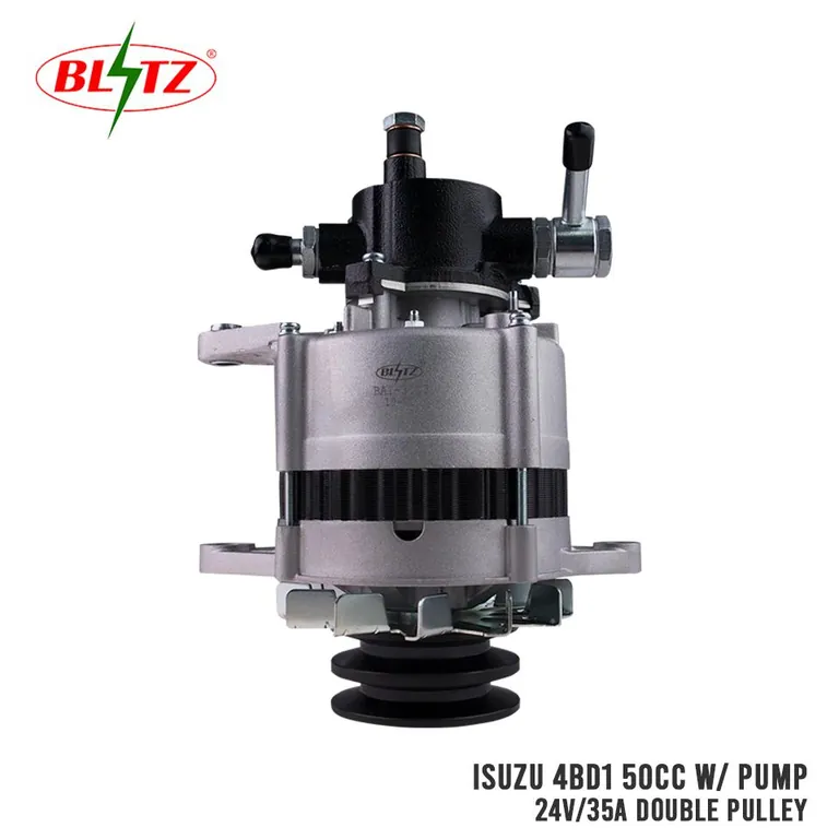 ISUZU 4BD1 50CC ALTERNATOR ASSEMBLY WITH PUMP 24V / 35A DOUBLE PULLEY BLITZ