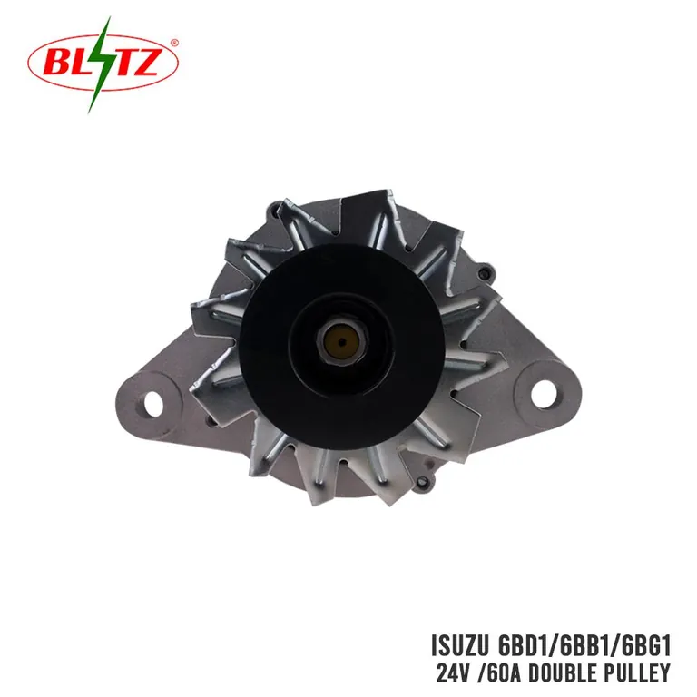 ISUZU 6BD1 6BB1 6BG1 ALTERNATOR ASSEMBLY 24V / 60A DOUBLE PULLEY BLITZ
