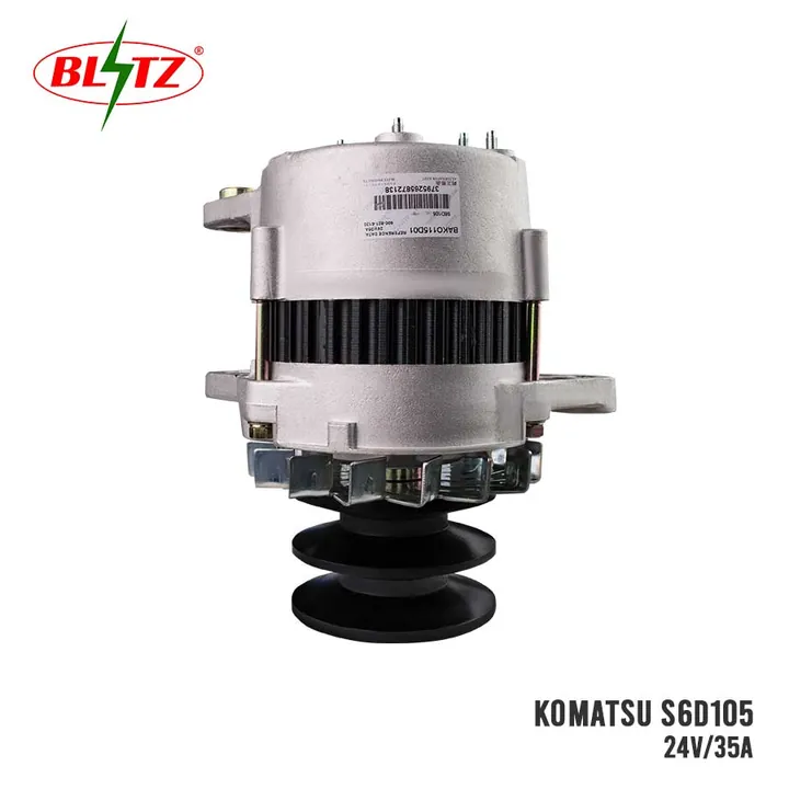 KOMATSU S6D105 ALTERNATOR ASSEMBLY 24V / 35A BLITZ