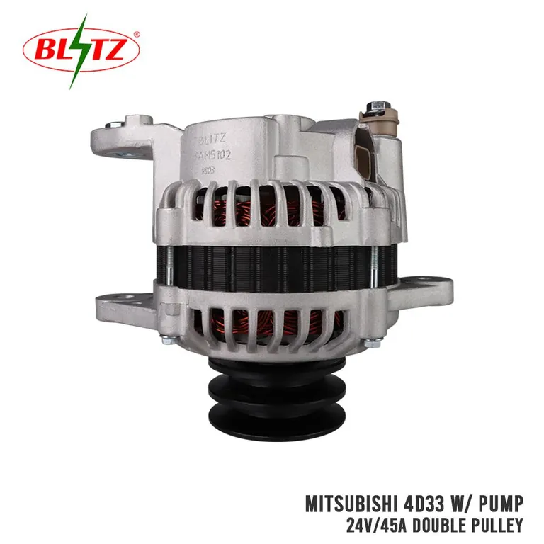 MITSUBISHI FUSO 4D33 ALTERNATOR ASSEMBLY 24V / 45A DOUBLE PULLEY BLITZ