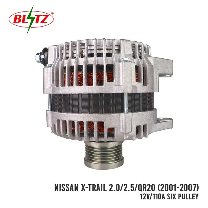 NISSAN X-TRAIL 2.0 2.5 QR20 2001 – 2007 ALTERNATOR ASSEMBLY 12V / 110A SIX PULLEY BLITZ