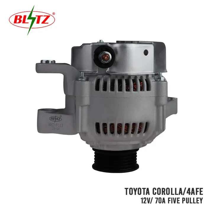 TOYOTA COROLLA 4AFE ALTERNATOR ASSEMBLY 12V / 70A FIVE PULLEY BLITZ