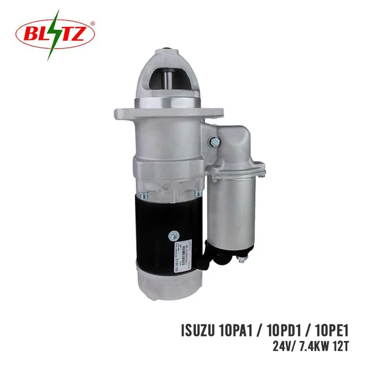 ISUZU 10PA1 10PD1 10PE1 STARTER ASSEMBLY 24V 7.4KW (12 TEETH) BLITZ