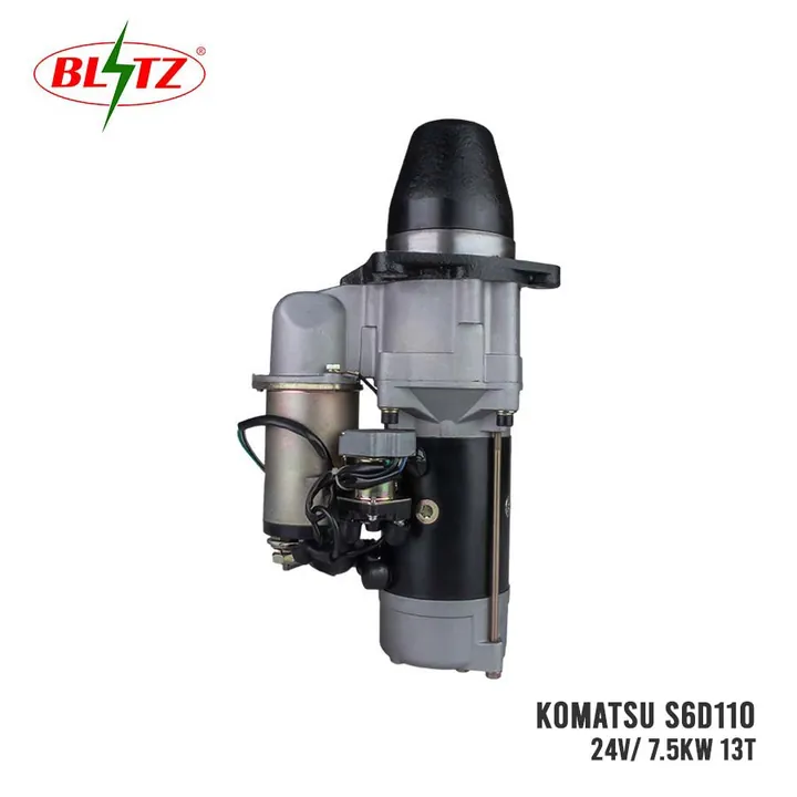 KOMATSU S6D110 STARTER ASSEMBLY 24V 7.5KW (13 TEETH) BLITZ