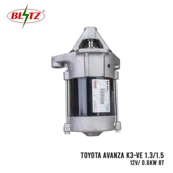 TOYOTA AVANZA K3-VE 1.3 1.5 STARTER ASSEMBLY 12V 0.6KW (8 TEETH) BLITZ