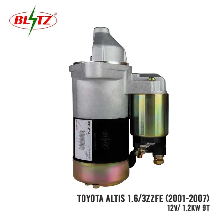 TOYOTA ALTIS 1.6 3ZZFE 2001 – 2007 STARTER ASSEMBLY 12V 1.2KW (9 TEETH) BLITZ