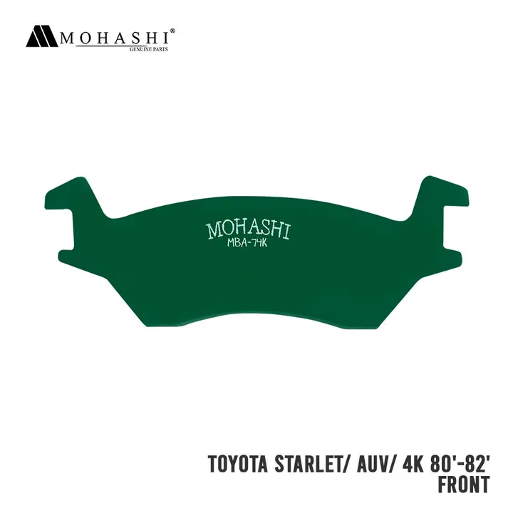TOYOTA STARLET AUV 4K 80′-82′ FRONT BRAKE PADS MOHASHI (4 PCS)
