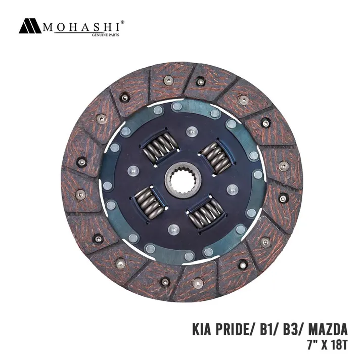 KIA PRIDE B1 B3 MAZDA CLUTCH DISC 7 INCHES x 18 TEETH REF. KY02-16-460 MOHASHI